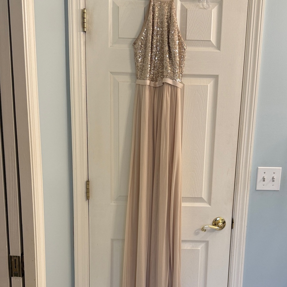 David’s Bridal - Sequin Halter Dress